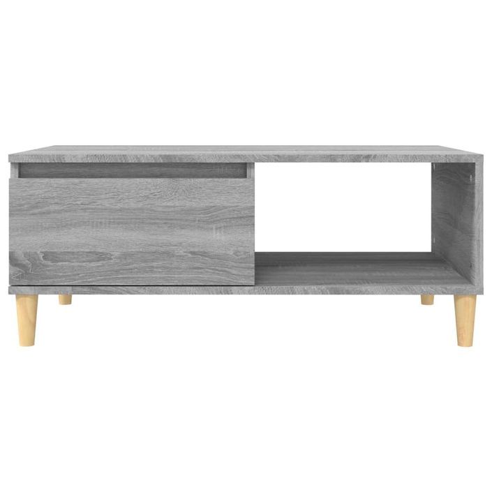 Table basse Sonoma gris 90x50x36,5 cm Bois d'ingénierie - Photo n°5