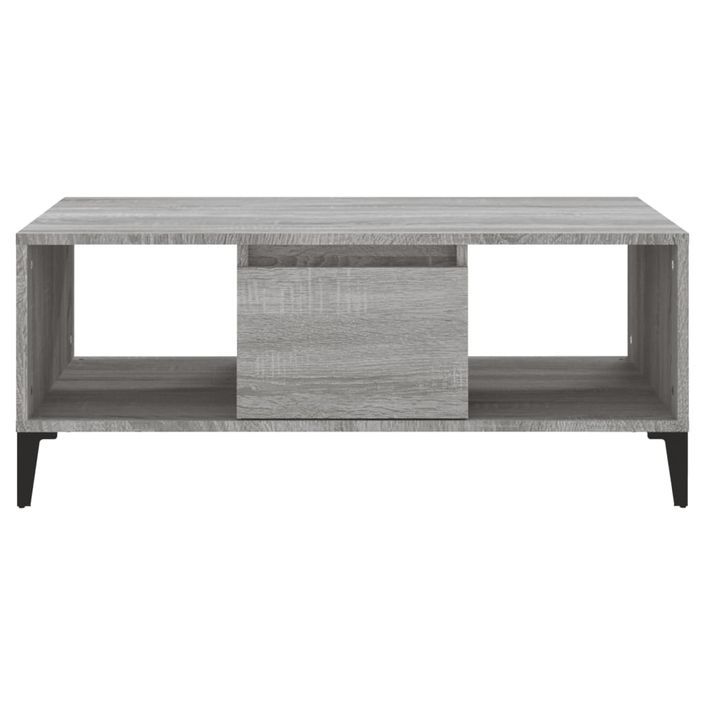 Table basse Sonoma gris 90x50x36,5 cm Bois d'ingénierie - Photo n°5