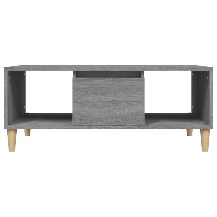 Table basse Sonoma gris 90x50x36,5 cm Bois d'ingénierie - Photo n°7