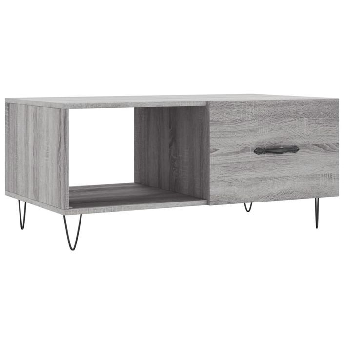 Table basse sonoma gris 90x50x40 cm bois d'ingénierie - Photo n°1