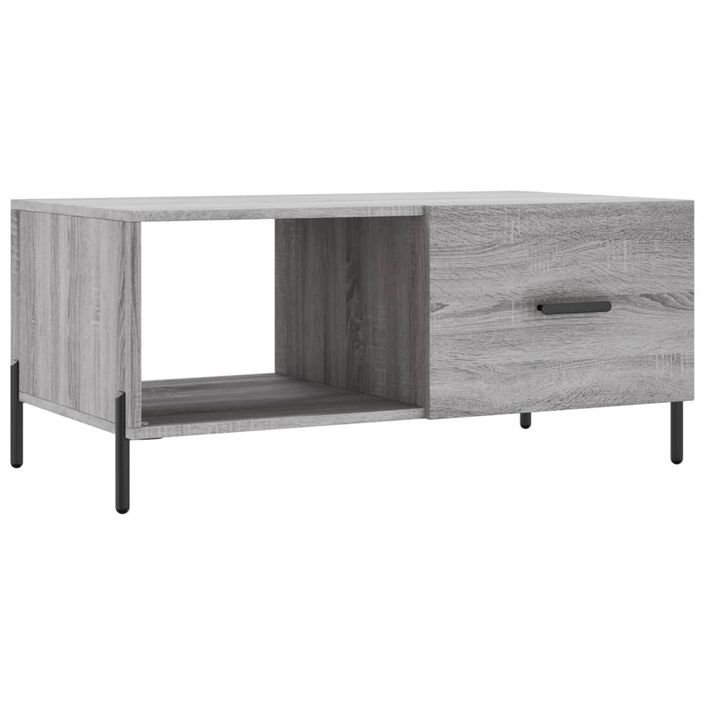 Table basse sonoma gris 90x50x40 cm bois d'ingénierie - Photo n°1