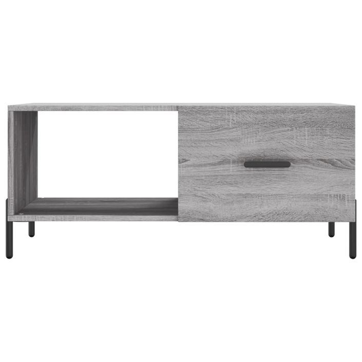 Table basse sonoma gris 90x50x40 cm bois d'ingénierie - Photo n°5