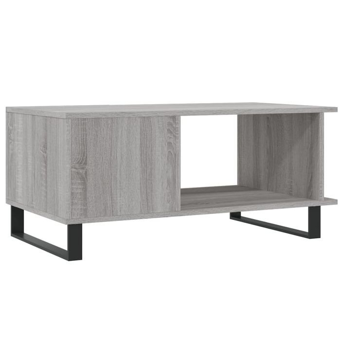 Table basse sonoma gris 90x50x40 cm bois d'ingénierie - Photo n°1