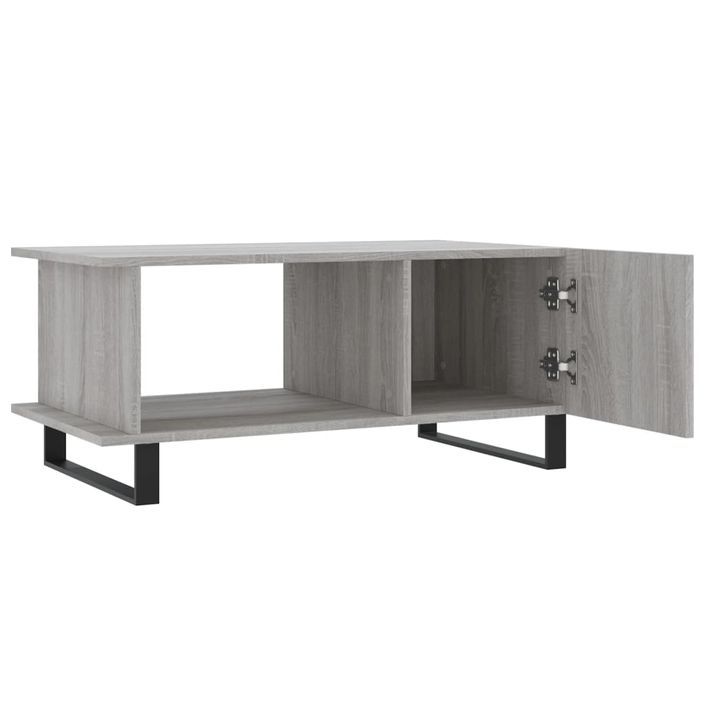 Table basse sonoma gris 90x50x40 cm bois d'ingénierie - Photo n°6