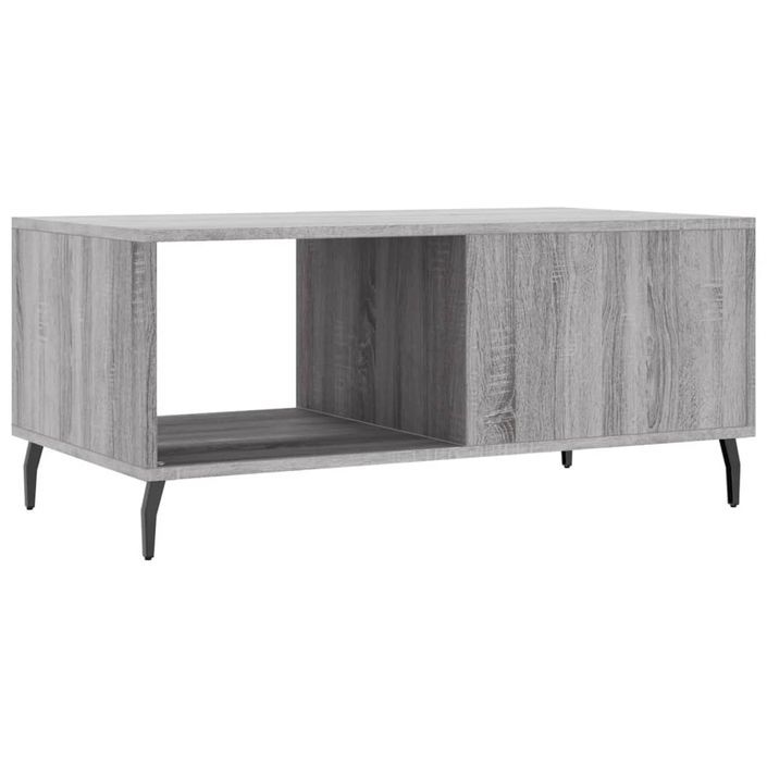 Table basse sonoma gris 90x50x40 cm bois d'ingénierie - Photo n°8