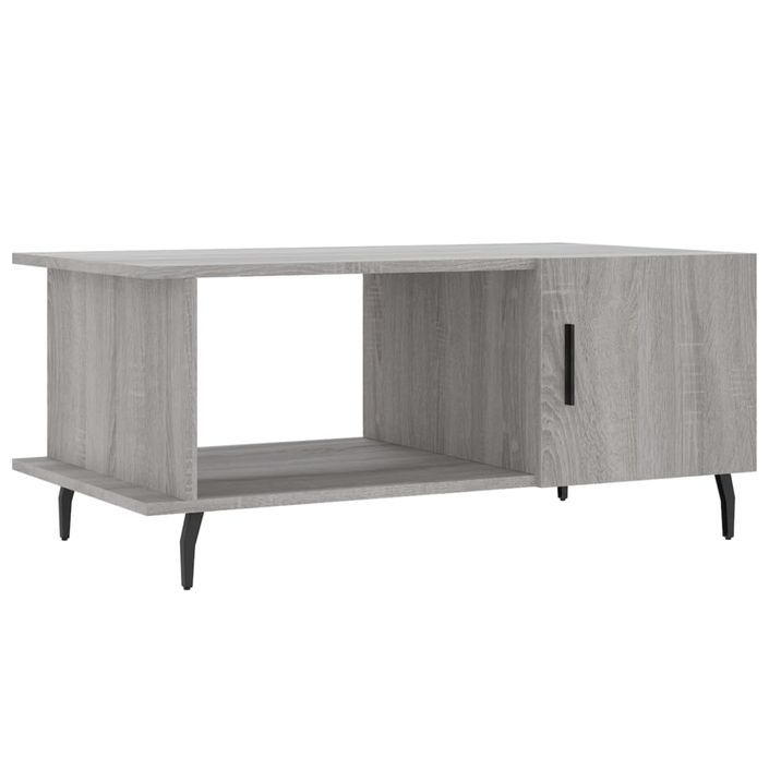 Table basse sonoma gris 90x50x40 cm bois d'ingénierie - Photo n°1