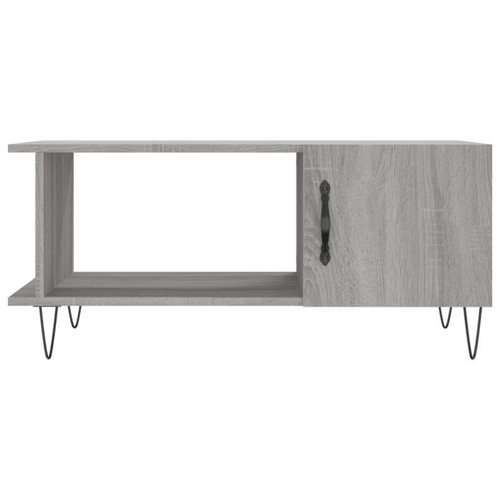 Table basse sonoma gris 90x50x40 cm bois d'ingénierie - Photo n°5