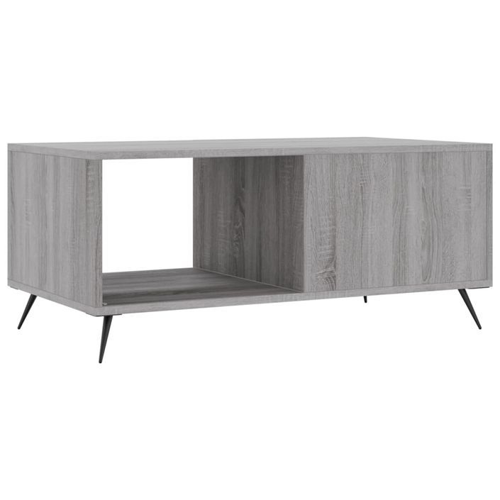 Table basse sonoma gris 90x50x40 cm bois d'ingénierie - Photo n°8