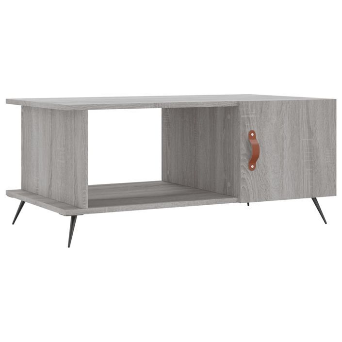 Table basse sonoma gris 90x50x40 cm bois d'ingénierie - Photo n°1