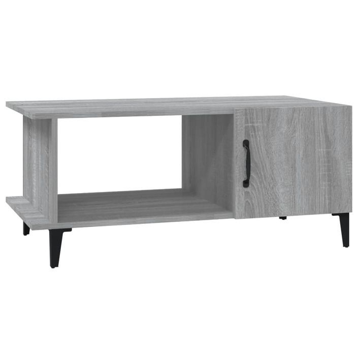 Table basse Sonoma gris 90x50x40 cm Bois d'ingénierie - Photo n°2