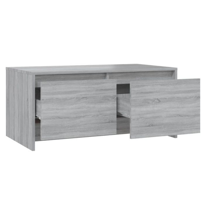 Table basse sonoma gris 90x50x41,5 cm bois d'ingénierie - Photo n°7