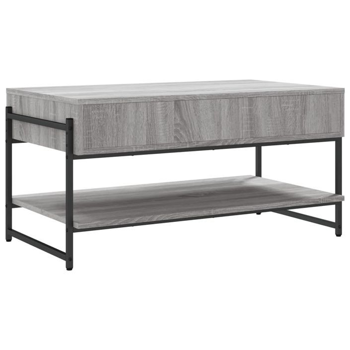 Table basse sonoma gris 90x50x45 cm bois d'ingénierie - Photo n°7