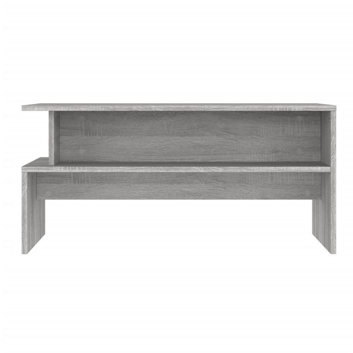 Table basse sonoma gris 90x55x42,5 cm bois d'ingénierie - Photo n°4