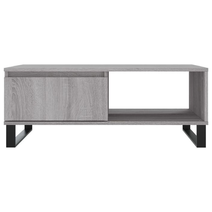 Table basse sonoma gris 90x60x35 cm bois d'ingénierie - Photo n°5