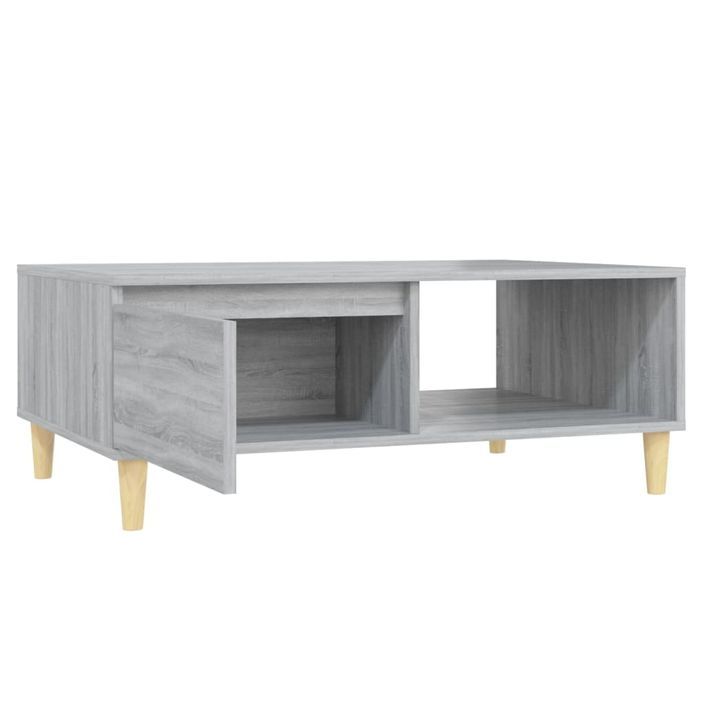 Table basse sonoma gris 90x60x35 cm bois d'ingénierie - Photo n°5