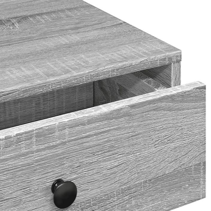 Table basse Sonoma gris 90x90x28 cm Bois d'ingénierie - Photo n°8