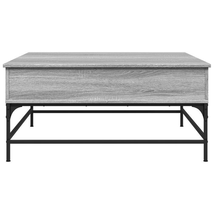 Table basse sonoma gris 95x95x45 cm bois d'ingénierie et métal - Photo n°6