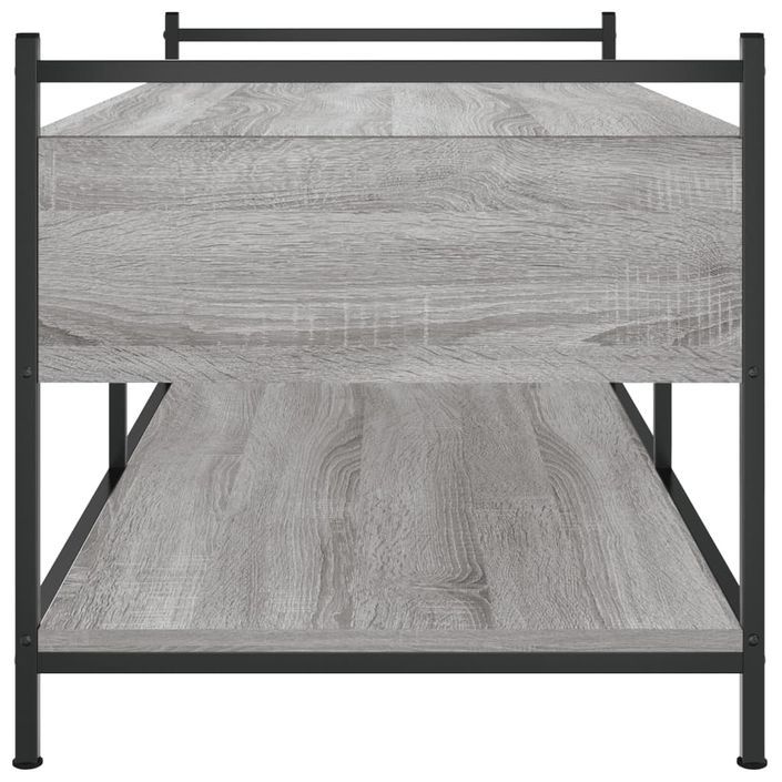 Table basse sonoma gris 99x50x50 cm bois d'ingénierie - Photo n°7