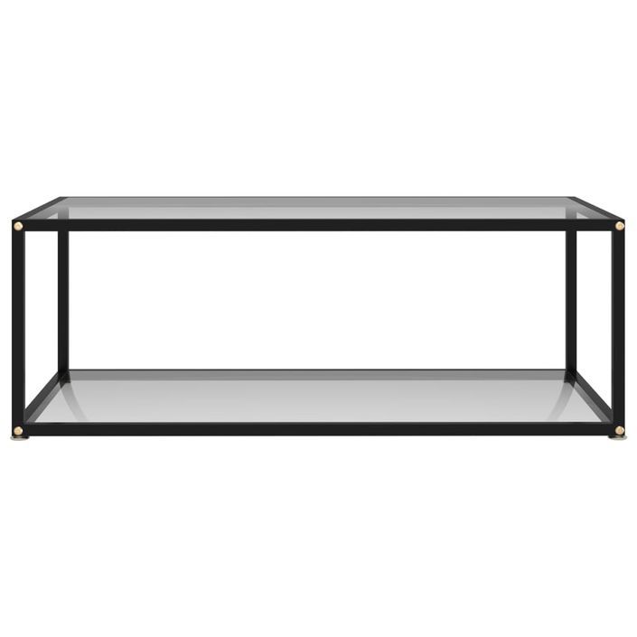 Table basse Transparent 100x50x35 cm Verre trempé - Photo n°2