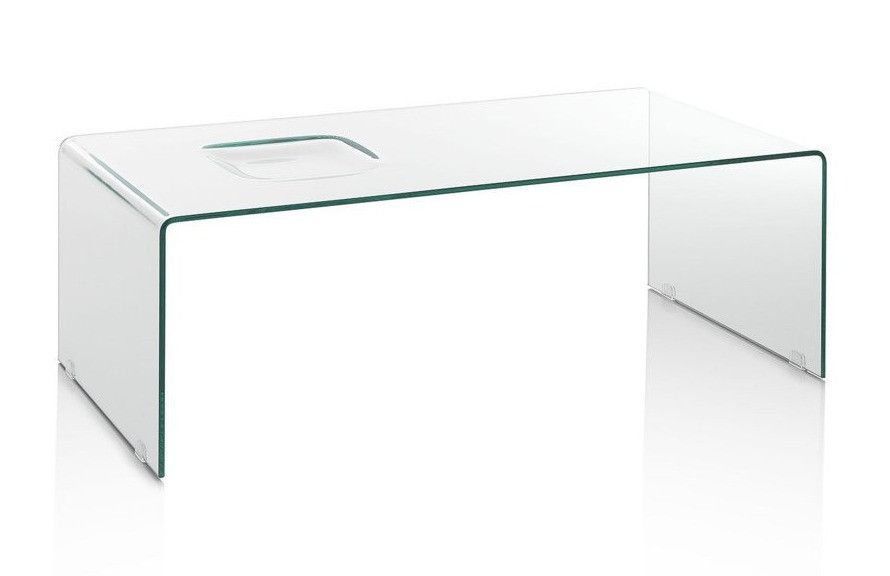 Table basse verre trempé transparent Ganola L 120 cm - Photo n°1