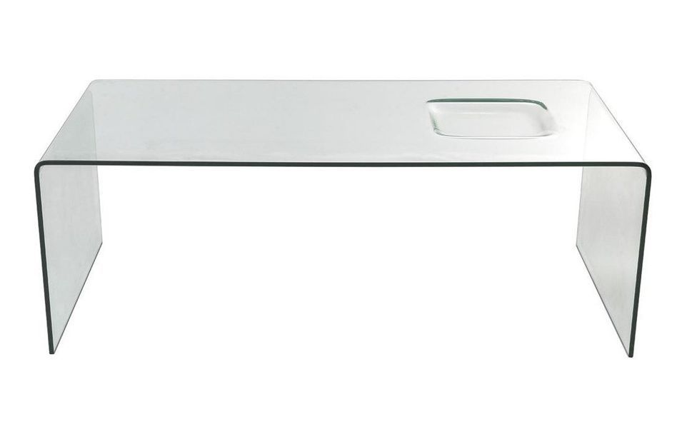 Table basse verre trempé transparent Ganola L 120 cm - Photo n°2