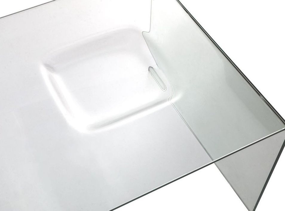 Table basse verre trempé transparent Ganola L 120 cm - Photo n°3