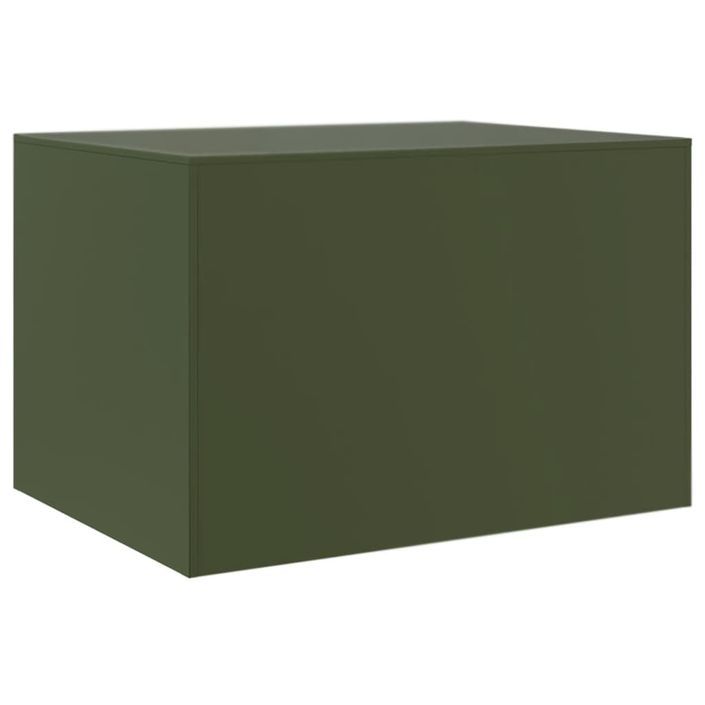 Table basse vert olive 67x50x44 cm acier - Photo n°9