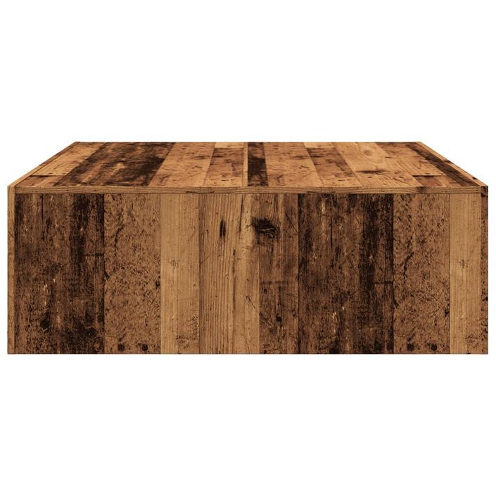 Table basse vieux bois 100x100x35 cm bois d'ingénierie - Photo n°5