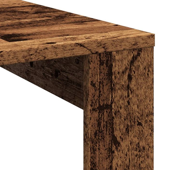 Table basse vieux bois 100x100x35 cm bois d'ingénierie - Photo n°7