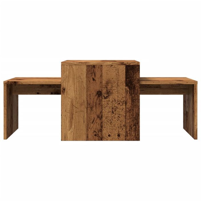 Table basse vieux bois 100x48x40 cm bois d'ingénierie - Photo n°4