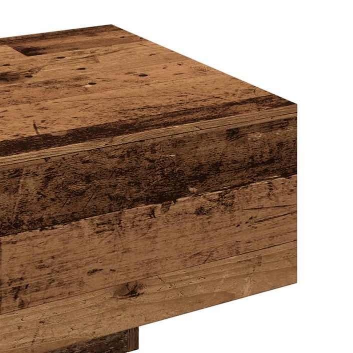 Table basse vieux bois 100x49,5x31 cm bois d'ingénierie - Photo n°8