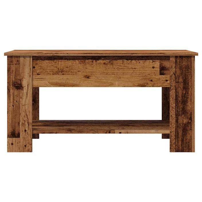 Table basse vieux bois 101x49x52 cm bois d'ingénierie - Photo n°5