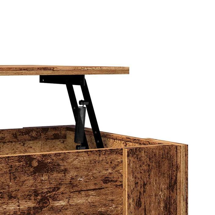 Table basse vieux bois 101x49x52 cm bois d'ingénierie - Photo n°10