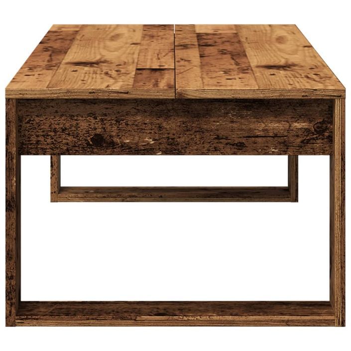 Table basse vieux bois 102x50x35 cm bois d'ingénierie - Photo n°5