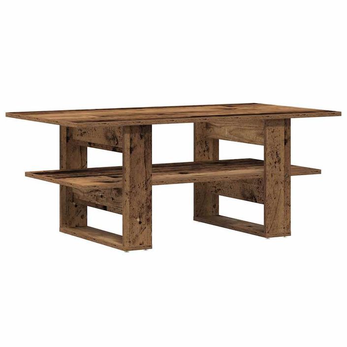 Table basse vieux bois 102x55x42 cm bois d'ingénierie - Photo n°6