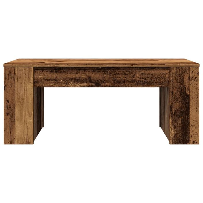 Table basse vieux bois 102x55x42 cm bois d'ingénierie - Photo n°4