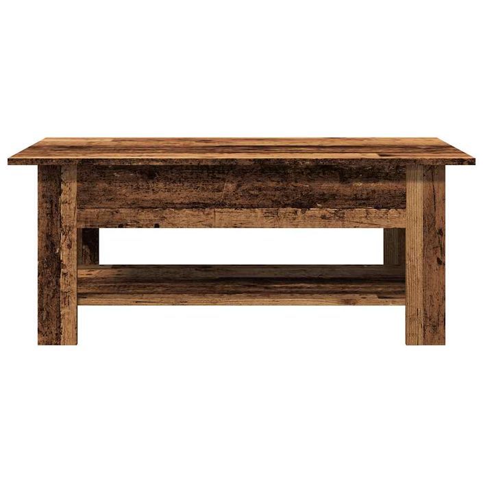 Table basse vieux bois 102x55x42 cm bois d'ingénierie - Photo n°4