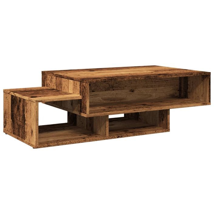 Table basse vieux bois 105x55x32 cm bois d'ingénierie - Photo n°2