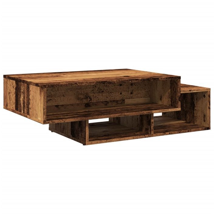 Table basse vieux bois 105x55x32 cm bois d'ingénierie - Photo n°6