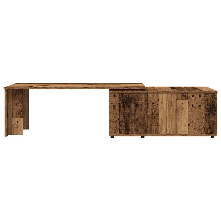 Table basse vieux bois 150x50x35 cm bois d'ingénierie - Photo n°4