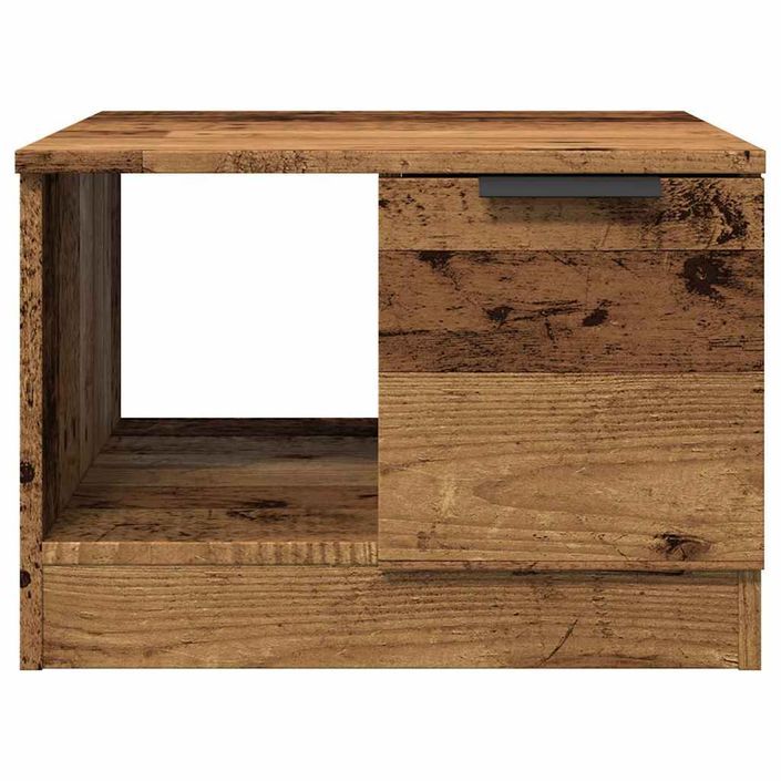 Table basse vieux bois 50x50x36 cm bois d'ingénierie - Photo n°5