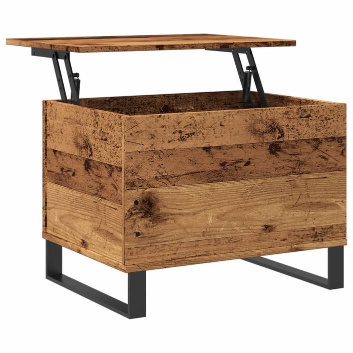 Table basse vieux bois 60x44,5x45 cm bois d'ingénierie - Photo n°5