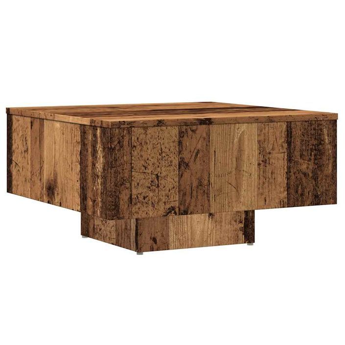 Table basse vieux bois 60x60x31,5 cm bois d'ingénierie - Photo n°6