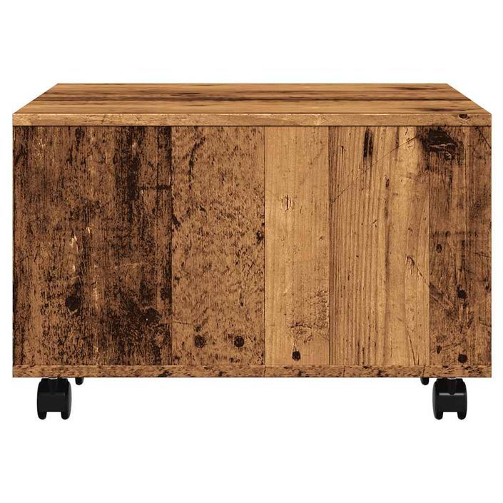 Table basse vieux bois 60x60x38 cm bois d'ingénierie - Photo n°6