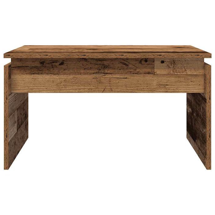 Table basse vieux bois 68x50x38 cm bois d'ingénierie - Photo n°4