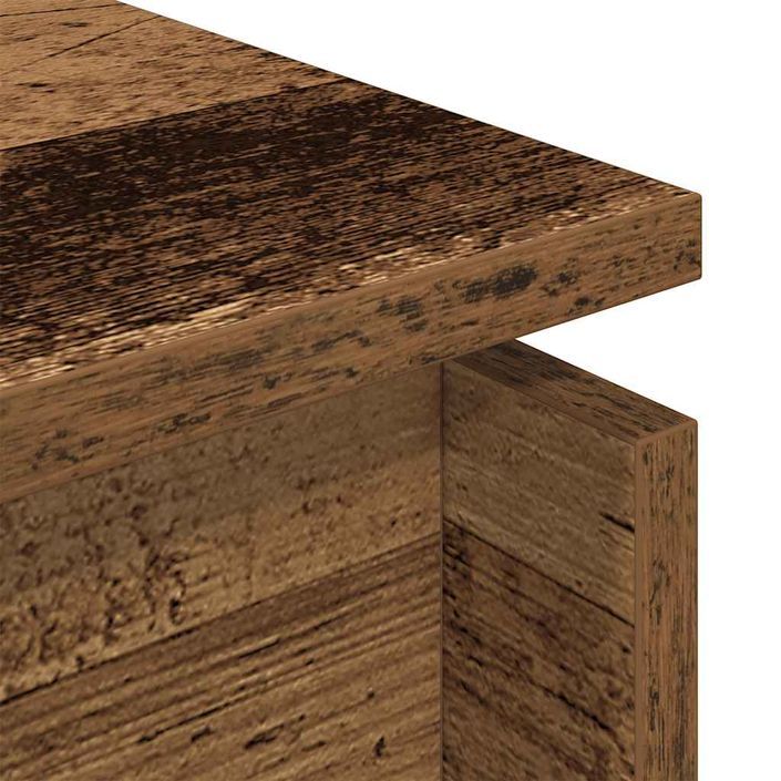 Table basse vieux bois 68x50x38 cm bois d'ingénierie - Photo n°7