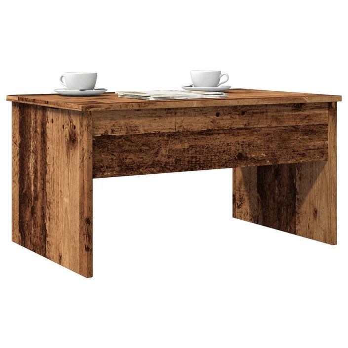 Table basse vieux bois 80x50,5x41,5 cm bois d'ingénierie - Photo n°1