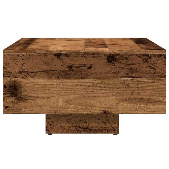 Table basse vieux bois 85x55x31 cm bois d'ingénierie - Photo n°5