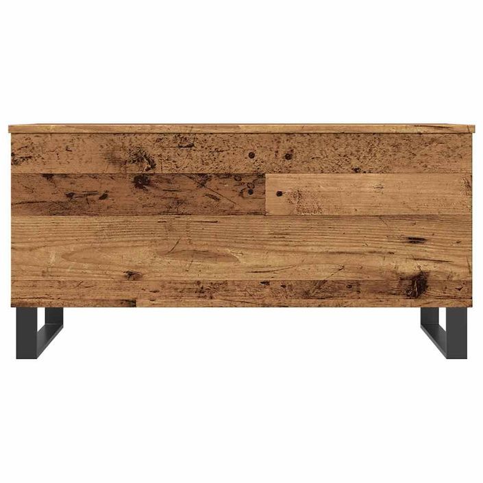 Table basse vieux bois 90x44,5x45 cm bois d'ingénierie - Photo n°4