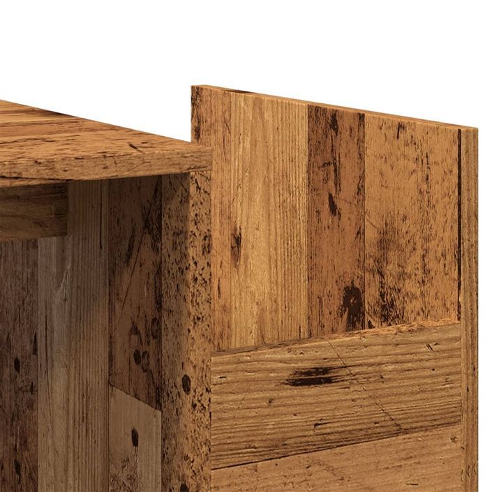 Table basse vieux bois 90x45x35 cm bois d'ingénierie - Photo n°7